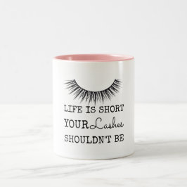 Meisjes Chic Eyelashes-design Tweekleurige Koffiemok