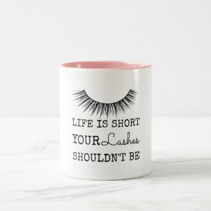 Meisjes Chic Eyelashes-design Tweekleurige Koffiemok