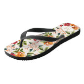 Meisjes Chic Floral Pattern met monogram naam Teenslippers (Schuin)