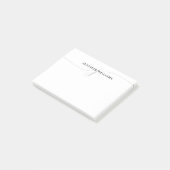 Meisjes-chic-minimalistisch zwart-grijs-logo post-it® notes (Schuin)