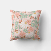 Meisjes Chic Roze Madeliefje Bloemenweide Bloemmot Kussen (Achterkant)