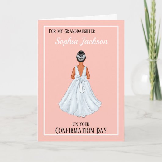 Meisjes Christelijk Bevestiging Kaart Kleindochter (Voorkant)
