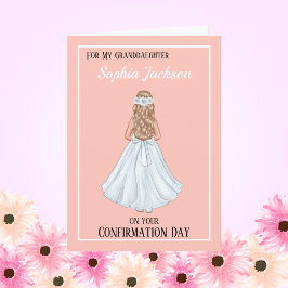 Meisjes Christelijk Bevestiging Kaart Kleindochter