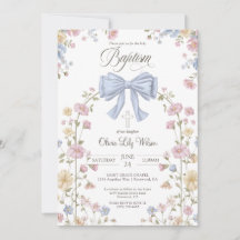 Meisjes Christelijke Doop Pastel Boog Wilde Bloem