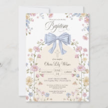 Meisjes Christelijke Doop Pastel Boog Wilde Bloem