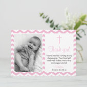 Meisjes Christening/Baptisme Hartelijk dank Bedankkaart (Staand voorkant)