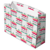 Meisjes circus carrousel patroon grote partijtas groot cadeauzakje (Achterkant Gekanteld)