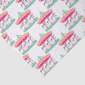 Meisjes Circus carrousel-patroonpapier Tissuepapier (Detail)