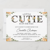 Meisjes Clementine Cutie Baby shower Invitation Kaart (Voorkant)