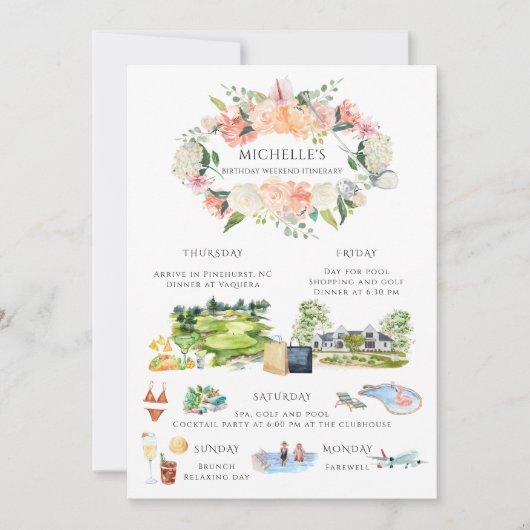 Meisjes Clubhuis Spa Weekend | Verjaardagsroute Kaart (Voorkant)