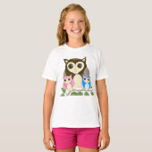Meisjes Colorful Owl T-shirt (Voorkant volledig)
