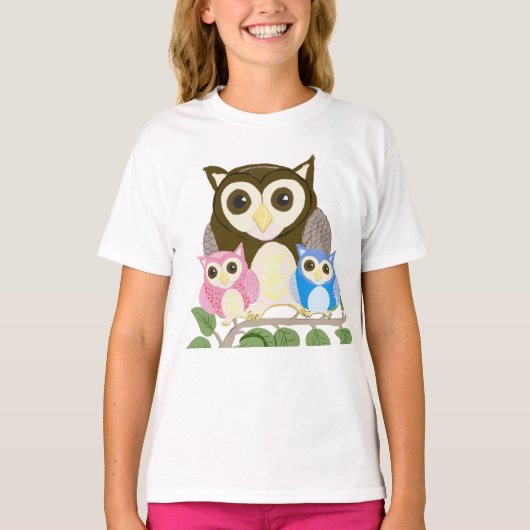 Meisjes Colorful Owl T-shirt (Voorkant)