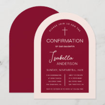 Meisjes communie modern boog roze bordeaux