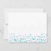 Meisjes Confetti Geboorteaankondigingen Aankondiging (Achterkant)