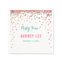 Meisjes confetti strooit verjaardagsfeestdecor