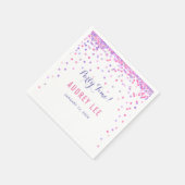 Meisjes confetti strooit verjaardagsfeestdecor servet (Hoek)