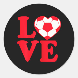 Meisjes Cool Ik hou van voetbal Ronde Sticker