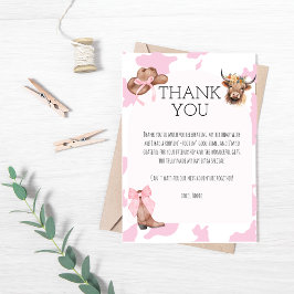 Meisjes Cowgirl Verjaardag Bedanktkaart Bedankkaart