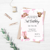 Meisjes Cowgirl Verjaardag Uitnodiging