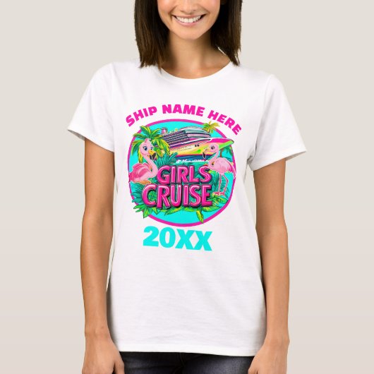 Meisjes Cruise Flamingo T-shirts (Voorkant)