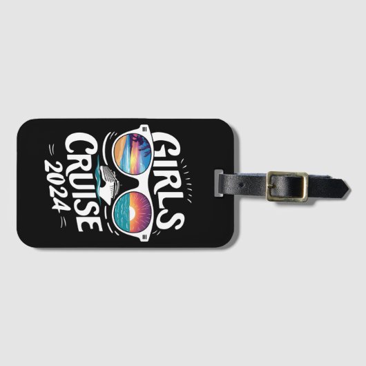 Meisjes Cruise Reis 2024 Vakantie Liefhebbers Bagagelabel (Voorkant (horizontaal))