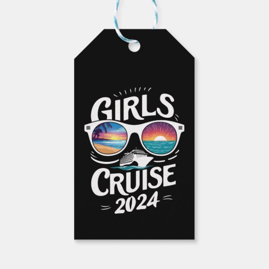 Meisjes Cruise Reis 2024 Vakantie Liefhebbers Cadeaulabel (Achterkant)