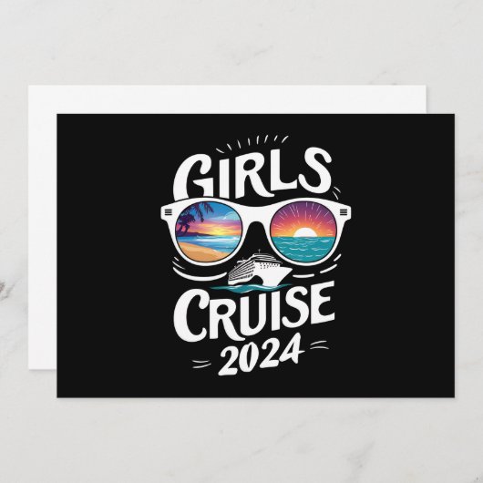 Meisjes Cruise Reis 2024 Vakantie Liefhebbers Kaart (Voorkant / Achterkant)