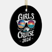 Meisjes Cruise Reis 2024 Vakantie Liefhebbers Keramisch Ornament (Rechts)