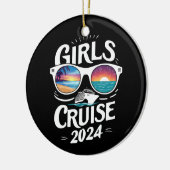 Meisjes Cruise Reis 2024 Vakantie Liefhebbers Keramisch Ornament (Links)