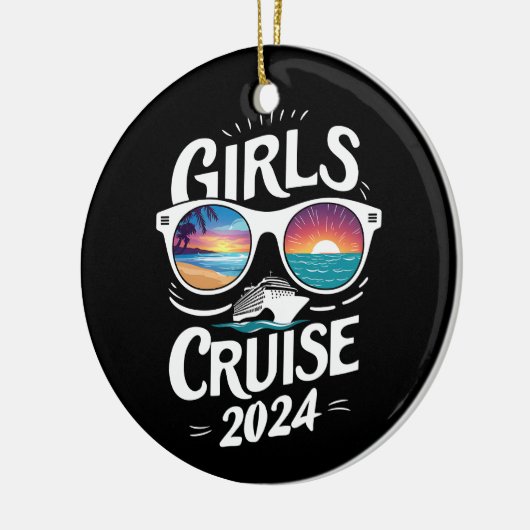 Meisjes Cruise Reis 2024 Vakantie Liefhebbers Keramisch Ornament (Links)