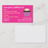 Meisjes Cupcake-kaart Contactkaartje (Voorkant / Achterkant)
