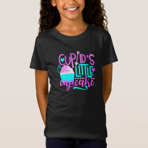 Meisjes Cupido's kleine Cupcake Valentijn T-shirt