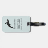 Meisjes Cute Blue Ocean Whale Kinder Bagagelabel (Achterkant horizontaal)
