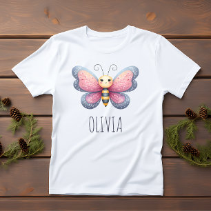 Meisjes Cute Esthetiek  Roze en Grijze Vlinder