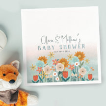 Meisjes Cute Natuur Floral Botanisch Baby shower