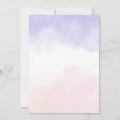 Meisjes Cute Paarse Eenhoorn Kinderen 1e Verjaarda Kaart (Achterkant)