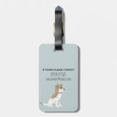 Meisjes Cute Puppyshows Bloemen Kinderen Bagagelabel (Achterkant verticaal)