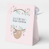 Meisjes Cute Slapende Baby shower Bedankdoosjes (Achterkant)