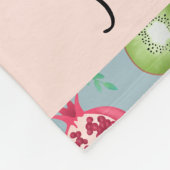 Meisjes Cute Tropical Fruit Summer Pattern Name Ki Fleece Deken (Hoek)