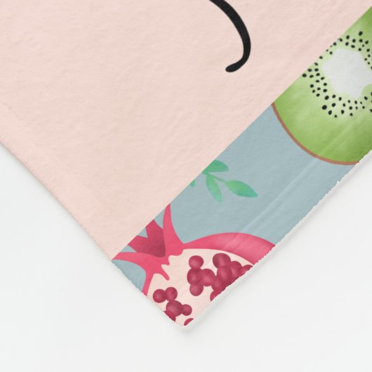 Meisjes Cute Tropical Fruit Summer Pattern Name Ki Fleece Deken (Hoek)
