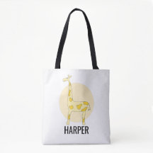 Meisjes Cute Waterverf Giraffe Safari Naam