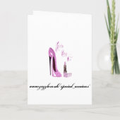 Meisjes dag / nacht uit Party Invitation Kaart (Achterkant)