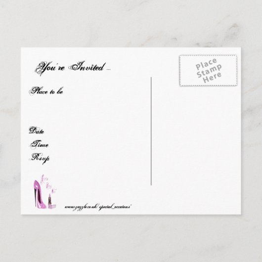 Meisjes dag/nacht uit Uitnodigingskaart Uitnodiging Briefkaart (Achterkant)