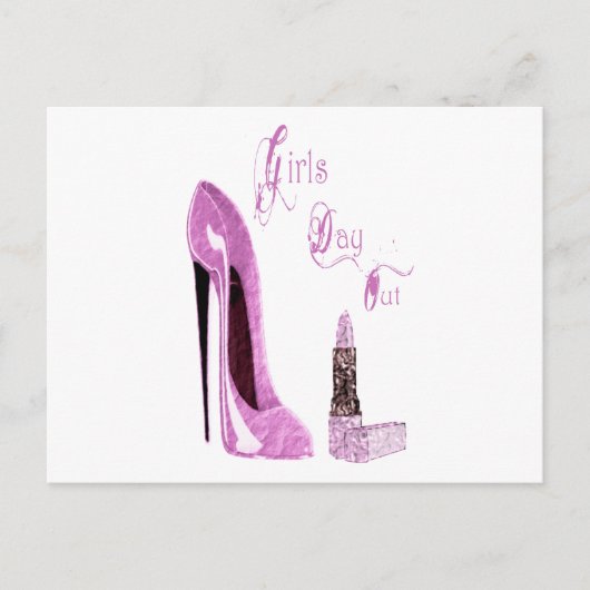 Meisjes dag/nacht uit Uitnodigingskaart Uitnodiging Briefkaart (Voorkant)