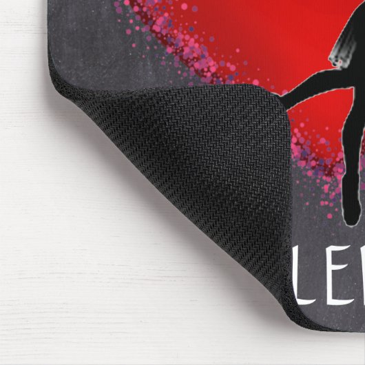 Meisjes Dance Chalkboard Heart w/ Gepersonaliseerd Muismat (Hoek)