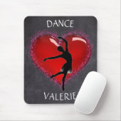 Meisjes Dance Chalkboard Heart w/ Gepersonaliseerd Muismat (Met muis)