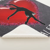 Meisjes Dance Chalkboard Heart w/ Gepersonaliseerd Sherpa Deken (3/4)