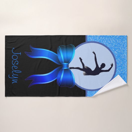 Meisjes Dance Glitter en Bow Bath Towel Badhanddoek (Badhanddoek)