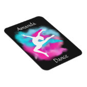 Meisjes Dance Leap Roze Blauwe Kleur Bomb met naam Magneet (Rechterzijde)