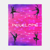 Meisjes Dance Pink en Paars Fleece Deken (Voorkant)